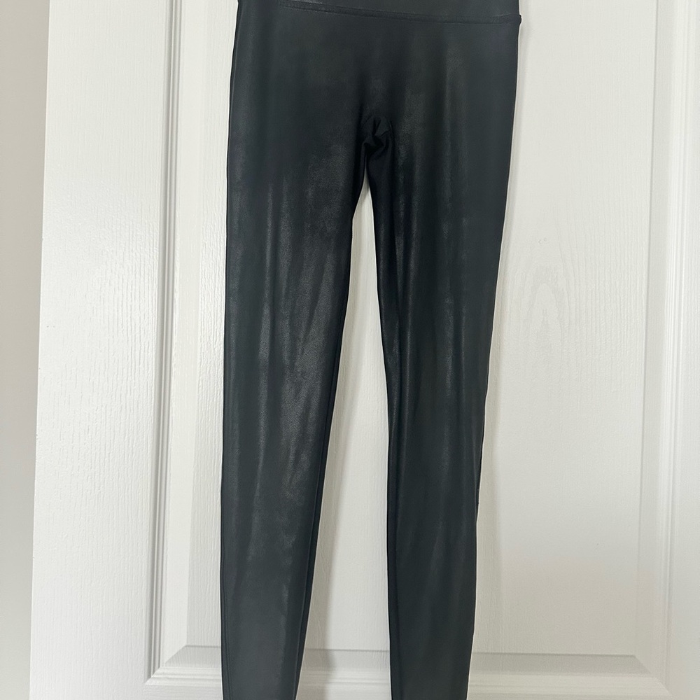 SPANX Faux Leather Black Leggings